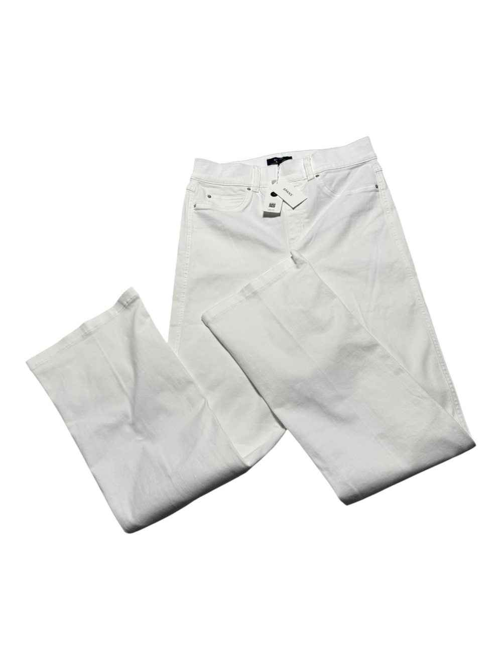 NWT SPANX Women’s medium White Kick Flare Jeans Denim Stretch Booty Lifting